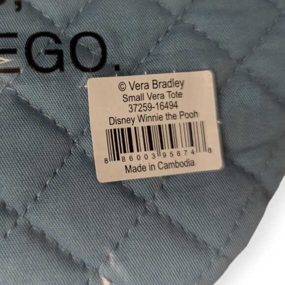 Vera Bradley Disney 100 Winnie the Pooh Small Vera Tote Bag Purse NWT - Picture 2 of 7